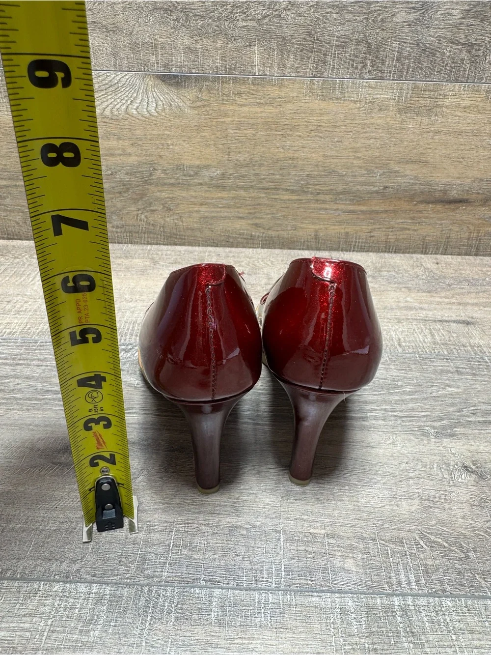 Saks Fifth Avenue Shiny Red Patent Platform Pumps